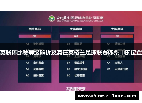英联杯比赛等级解析及其在英格兰足球联赛体系中的位置