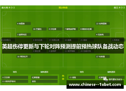 英超伤停更新与下轮对阵预测提前预热球队备战动态 英超伤停更新与下轮对阵预测提前预热球队备战动态